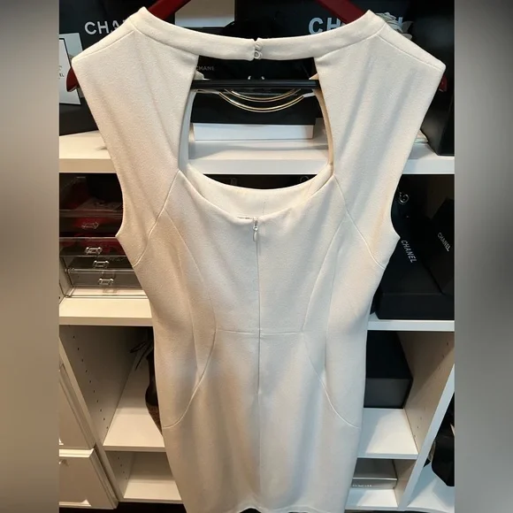 BCBG MAXAZRIA Off White dress midi dress Sz10 - Picture 4 of 14